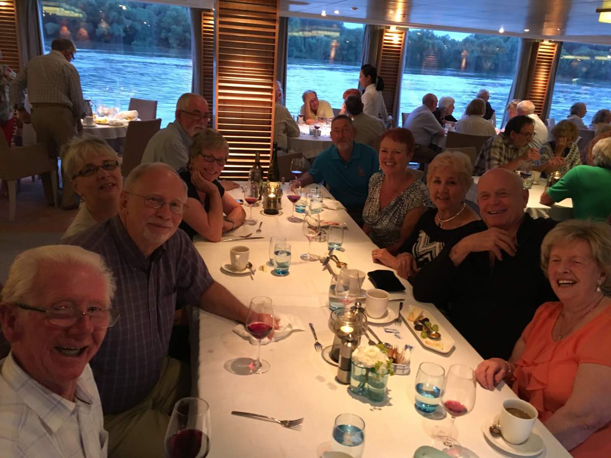 Picture of People Discussing Globalization on River Cruise on Marty Singley Blog